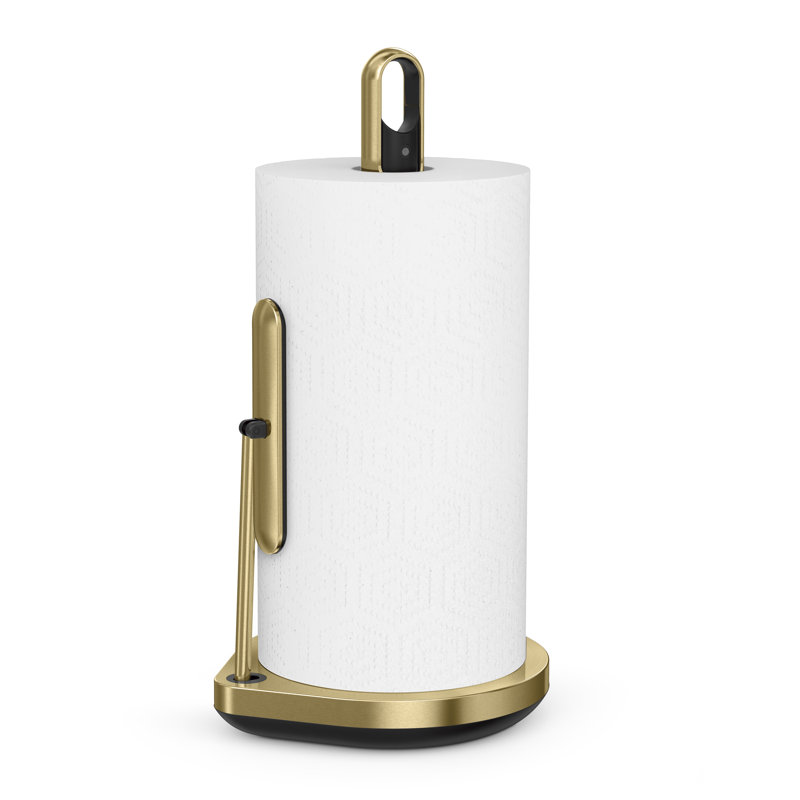 Simplehuman Paper Towel Holder with Spray Pump, Brass