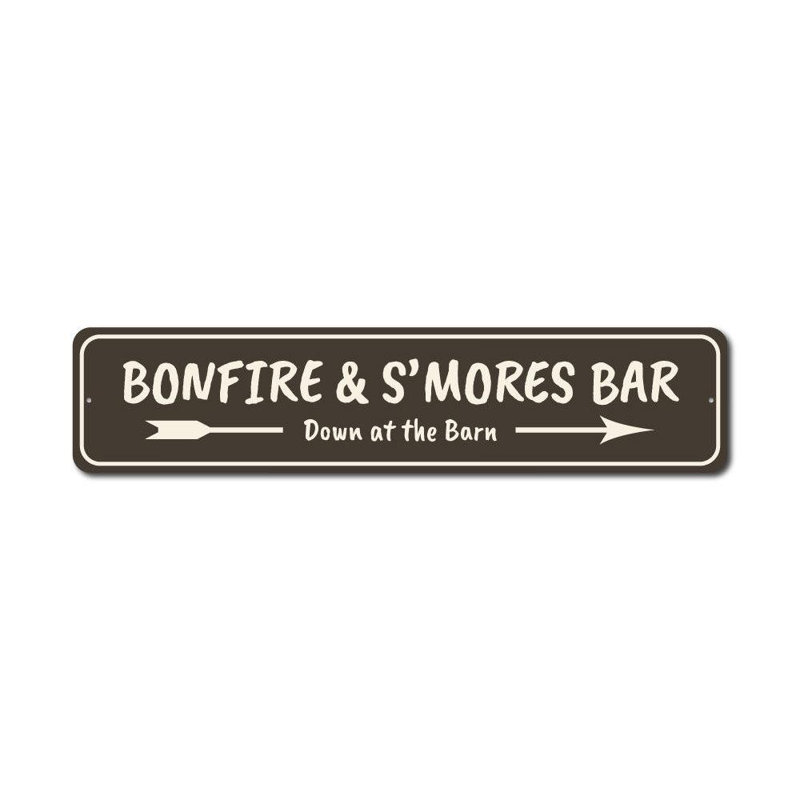 Plaque en aluminium «Bonfire», H 6 po x l 24 po x P 0,06 po