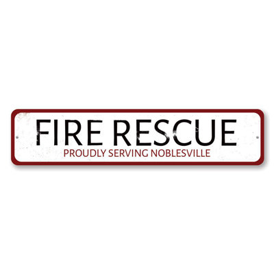 Fire Rescue Pride Aluminum Sign