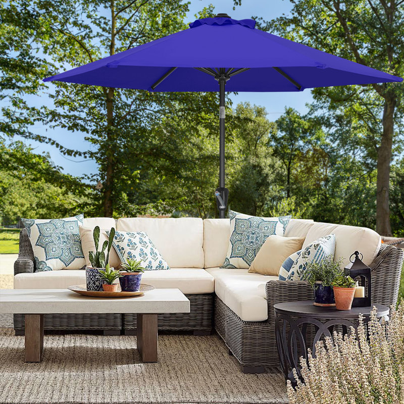 Cutts Tilt Market Umbrella, Bleu, 7.5'