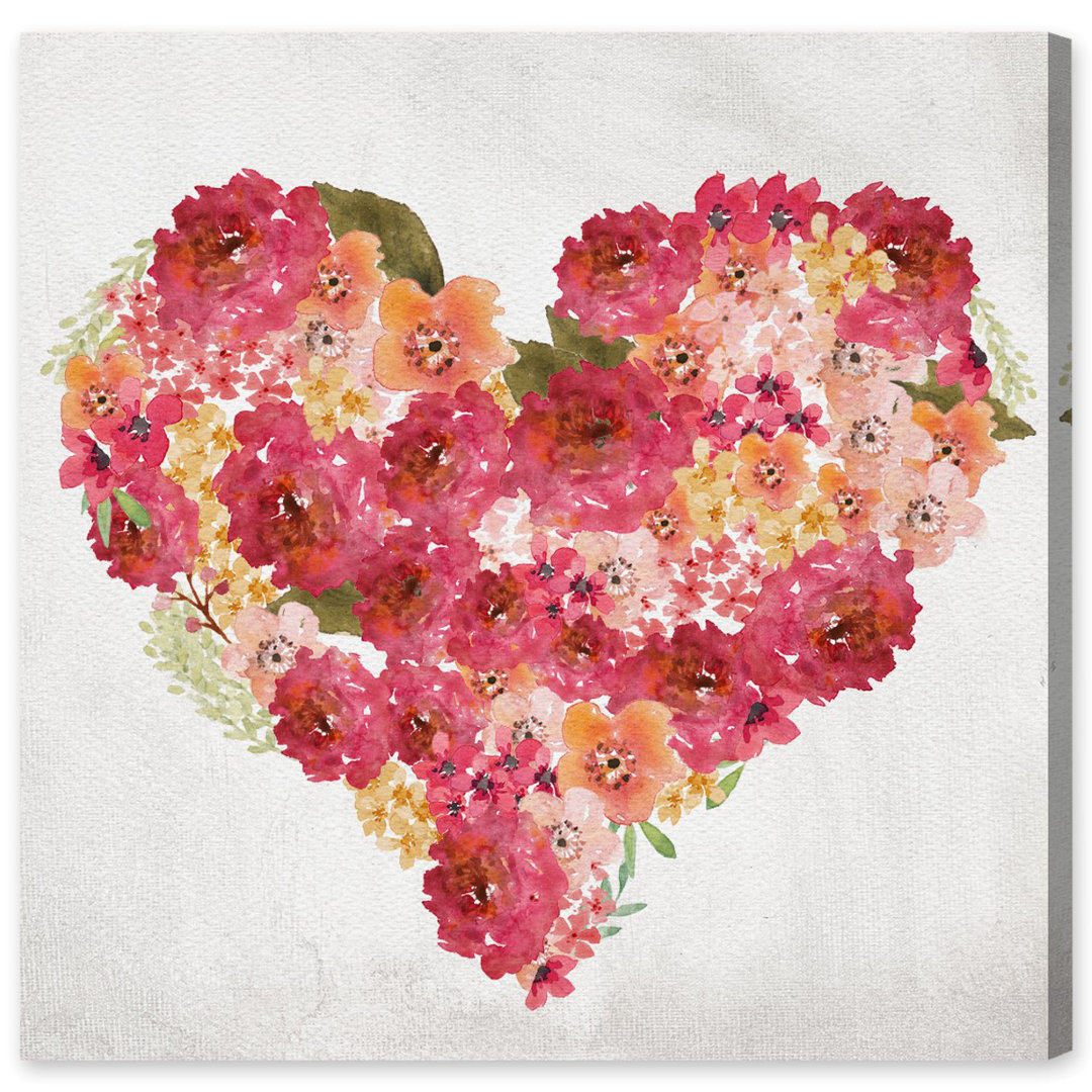 Watercolor Heart Canvas Print, Oliver Gal Art Remedy 