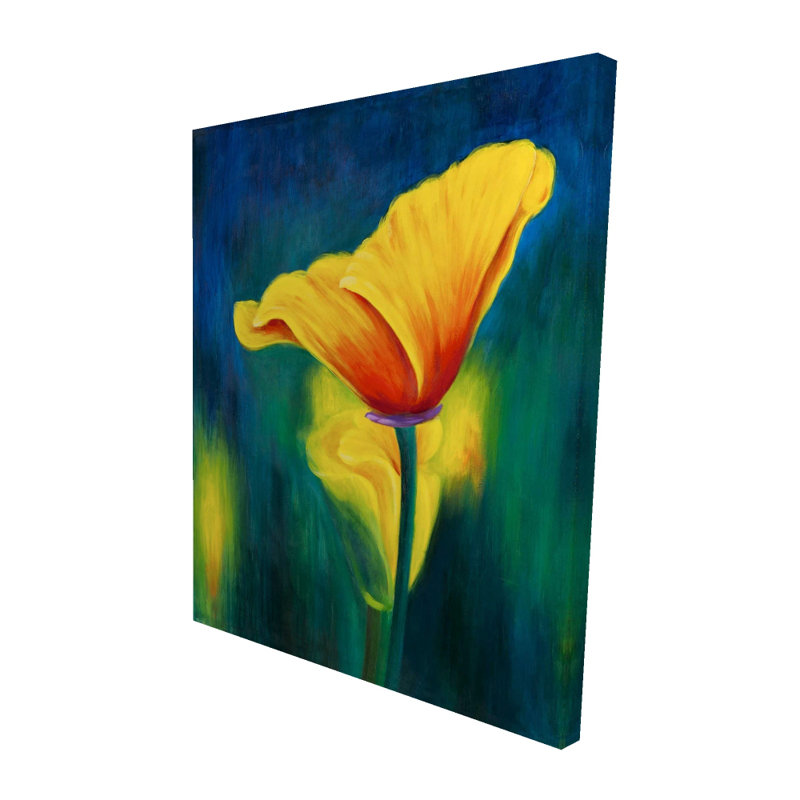 Superbes fleurs contrastantes - Décoration de chambre contemporaine sur toile