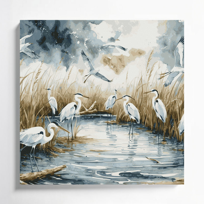 Art mural sur toile Coastal Seabird Sanctuary, H 16 po x l 16 po