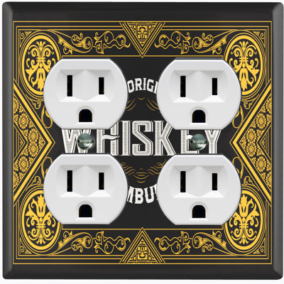 Patterned 2 - Gang Duplex Outlet Standard Wall Plate