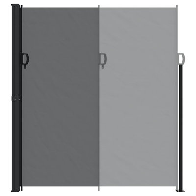 vidaXL Retractable Side Awning Black 86.6"x118.1