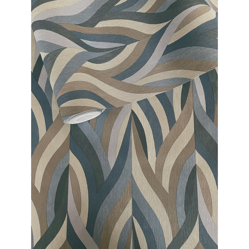 Geometric Shapes Double Roll, Blue
