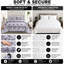 Printed Bedspreads 3 Piece Trendy Silver Comforter Bed Throw with Matching Pillow Shams-114397915