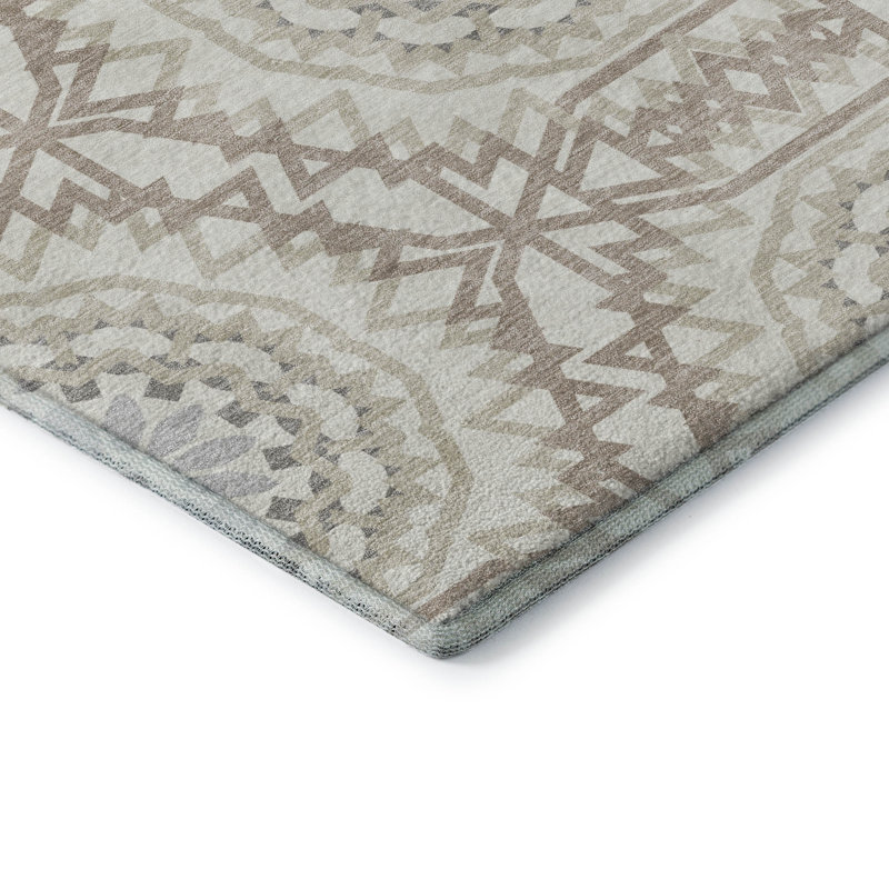 Premium Machine Washable Cerrito Ivory Rug, Round 8'
