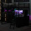 Lit mezzanine en métal avec bureau Aryela