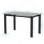 Table de salle à manger moderne en verre trempé, pieds de table simples en métal-1302326994