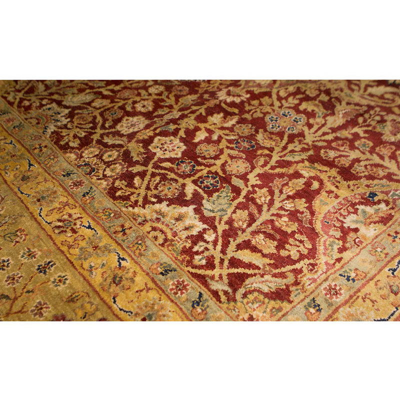 Wool Oriental Area Rug in Gold