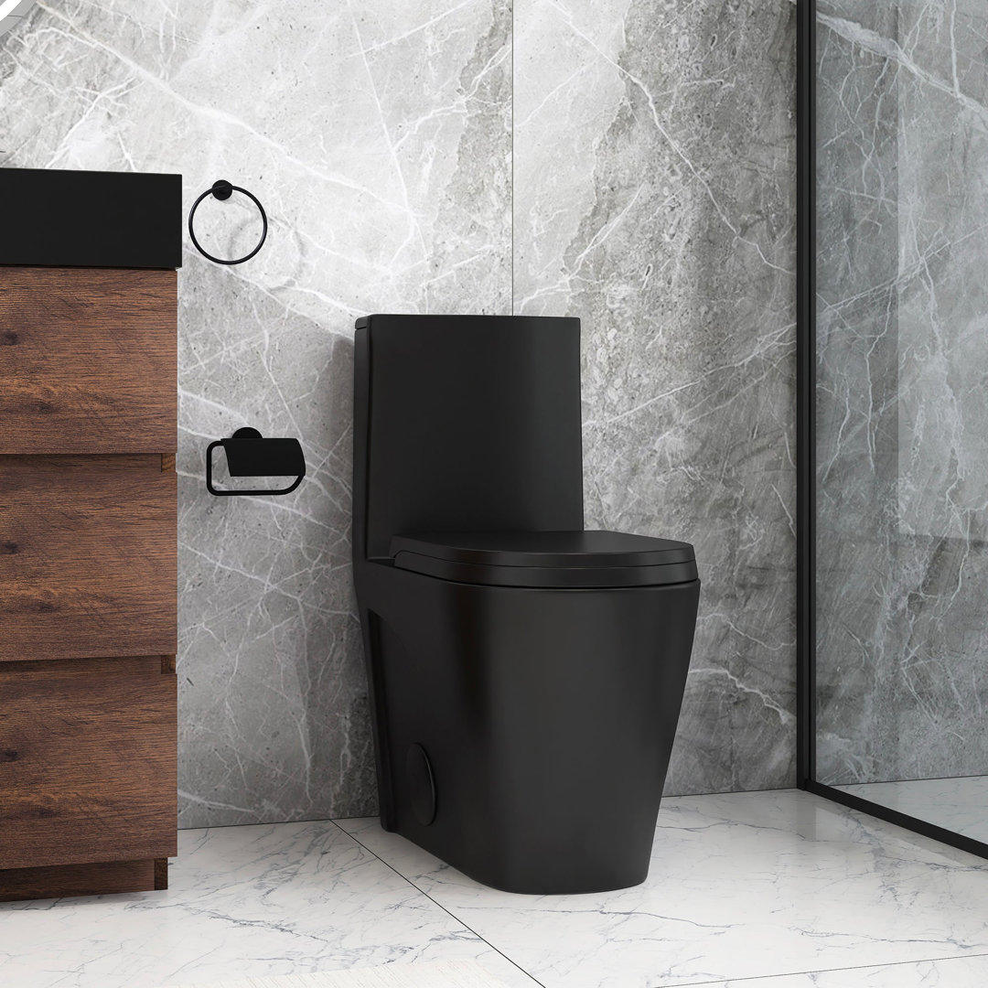 Bossicavelly 1.6 Gallons GPF Elongated Floor Mounted One-Piece Toilet (Seat Included) Bossicavelly 