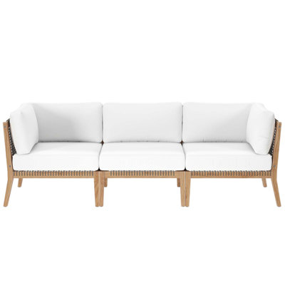 Modway Clearwater Outdoor Patio Teak Wood Sofa by Modway