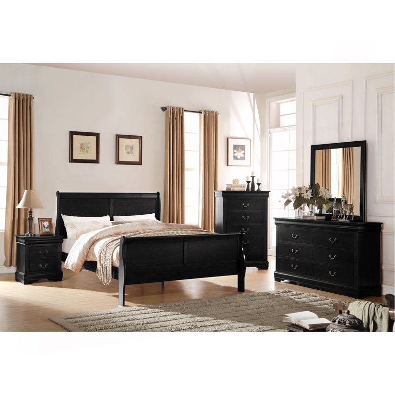 Black Finish E. King Bed