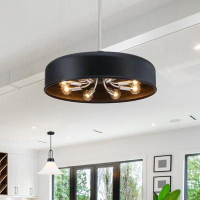 Beesley 60 Watt 8-Light Down Pendant Light with Metal Shade