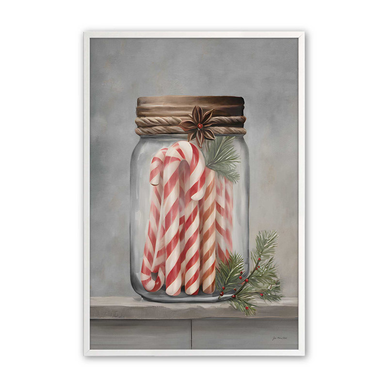 «Candy Can Stash» par Jo Moulton, reproduction d'art sur toile, H 33,5 po x l 25,5 po, Blanc