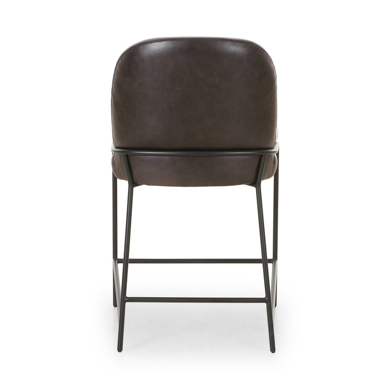 Astrud 25" Counter Stool, Faux Leather  Sierra Butterscotch, Bar Stool (30.5" Seat Height)