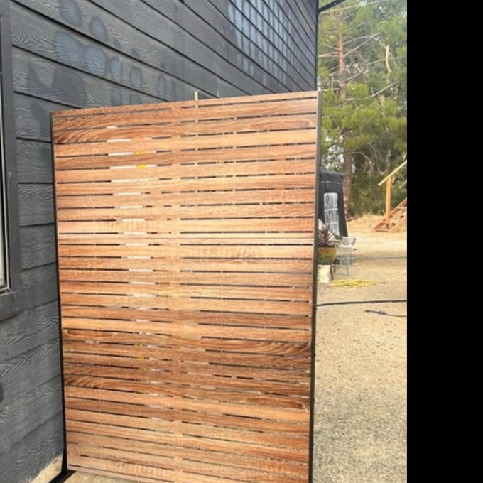 Alion Home Outdoor Privacy Fence Screen – Balcony & Patio Cover – Walnut HDPE Mesh