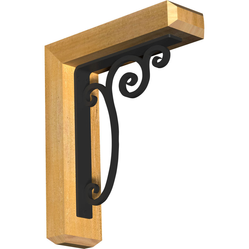 Support simple Ironcrest de 4 po Avery, H 16 po x P 14 po, Cèdre rouge de l'Ouest l 4 po x T 2 po (sciage br
