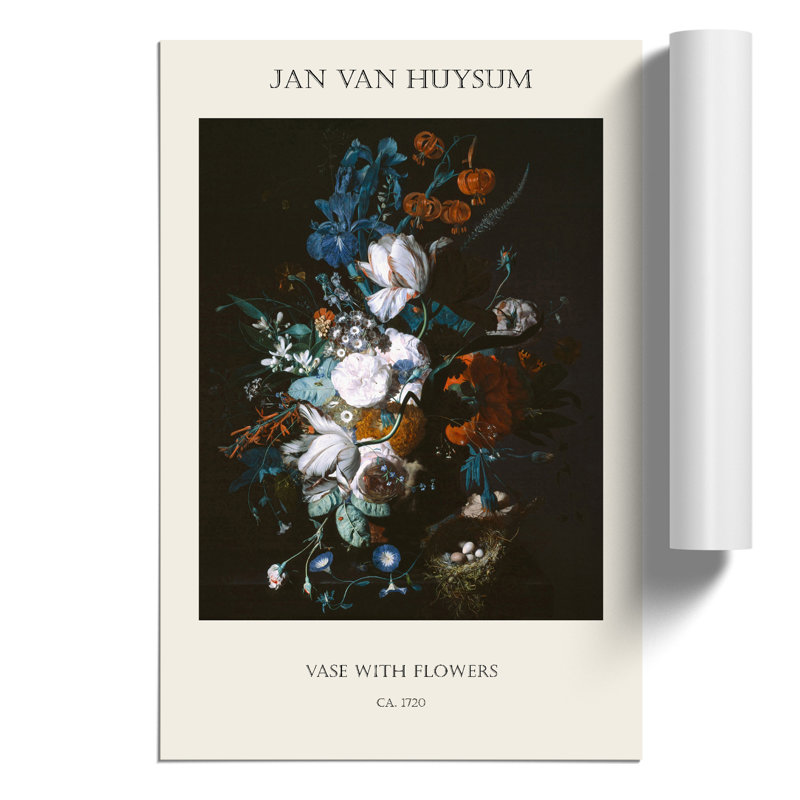 Still Life With Flowers Vol.12 by Jan Van Huysum - No Frame Print, 42cm H x 30cm W x 0.1cm D