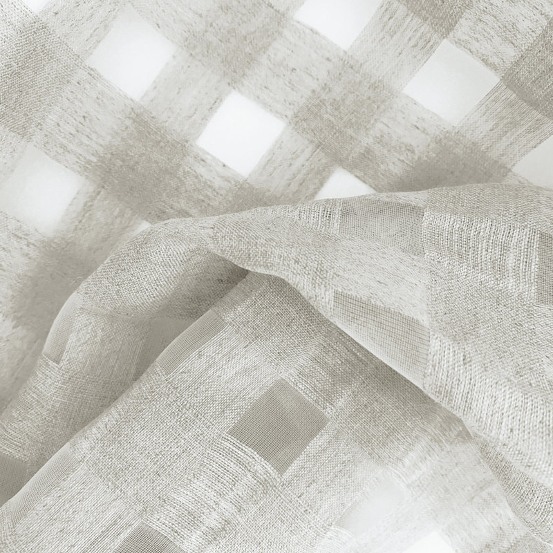Nevada Checkered Linen Blend Fabric