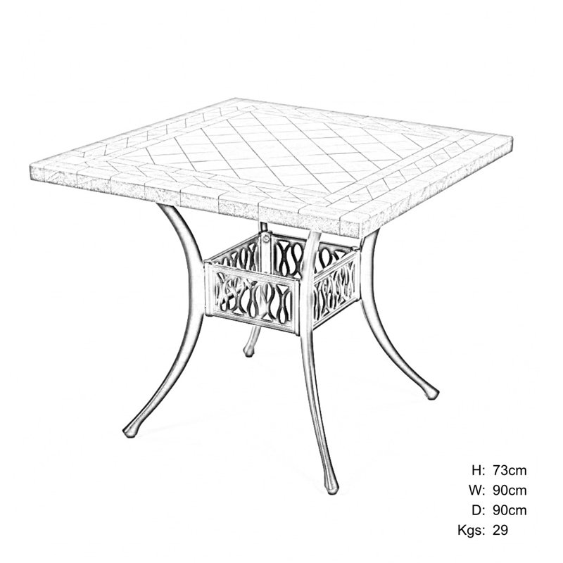 4 - Person Patio Dining Set with Square Table