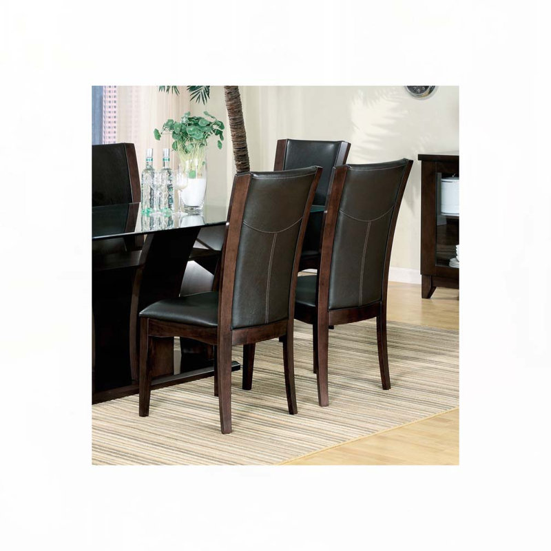 Ensemble de 2 chaises d'appoint Modern Modern, Espresso, Marron foncé