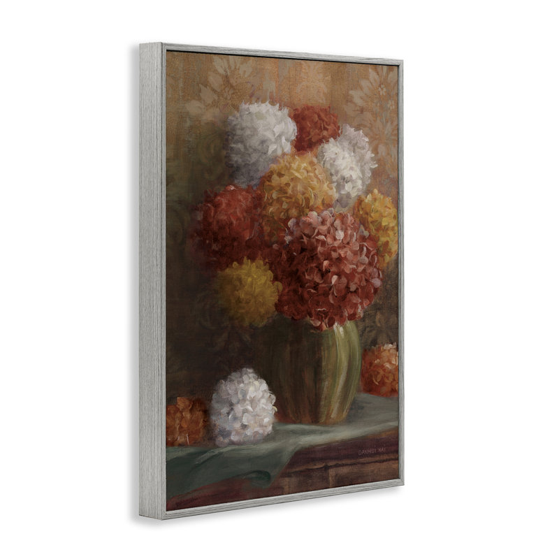 Giclée encadrée de ton hortensia chaud, design par Danhui Nai, Gris, H 30 po x l 20 po