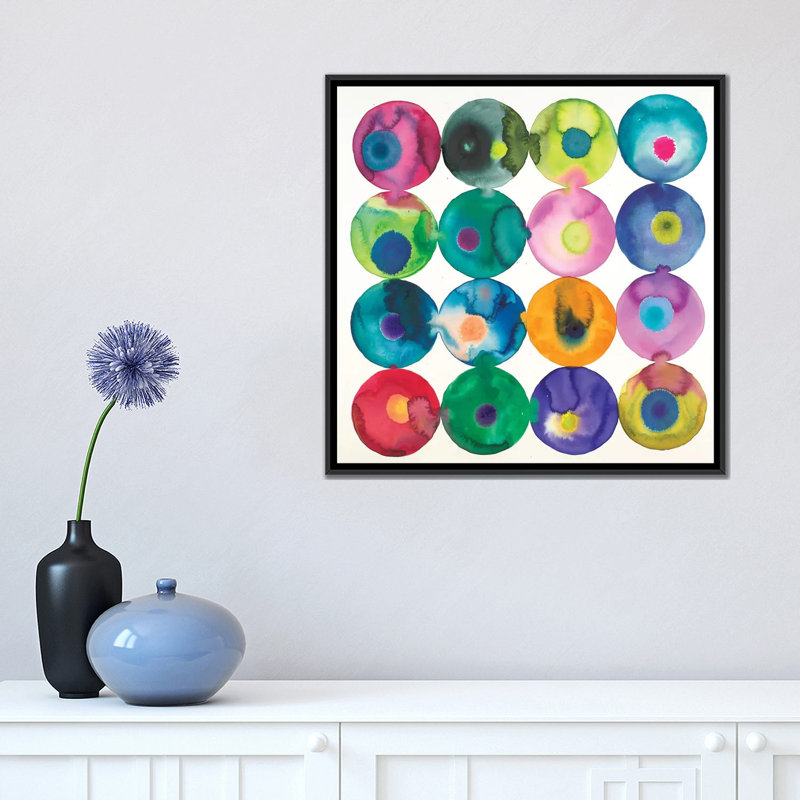 «Olives» par Laura Van Horne, impression sur toile, H 18 po x l 18 po x P 1,5 po, Toile avec cadre flottant noir
