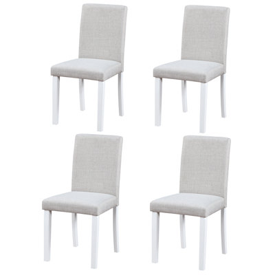 Chaises de salle à manger seulement, ensemble de chaises de salle à manger pour 4 personnes, chaise de cuisine avec siège rembourré, chaise d'appoint pour salle à manger, 
