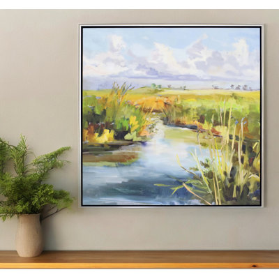 Afternoon Skies Silver Floater Frame Print Wall Art