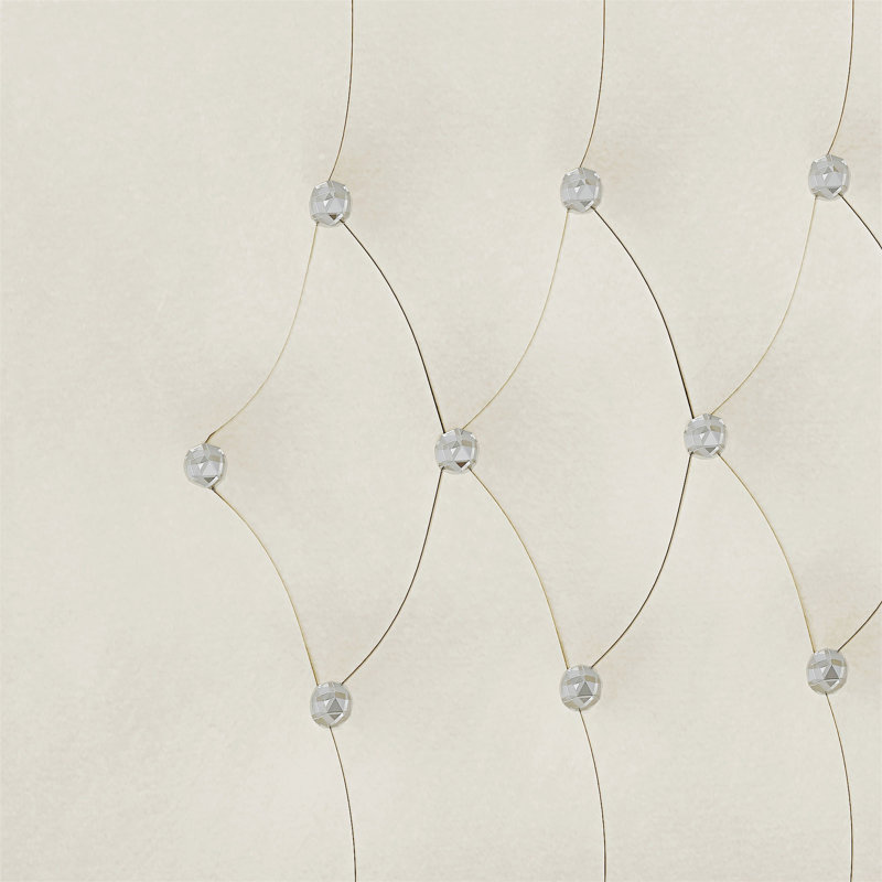 Structure de lit tapissier pour grand lit, Beige
