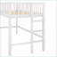 Lit mezzanine simple en bois de pin avec glissade et amp; Échelle, blanc - aucun sommier requis-1462858481