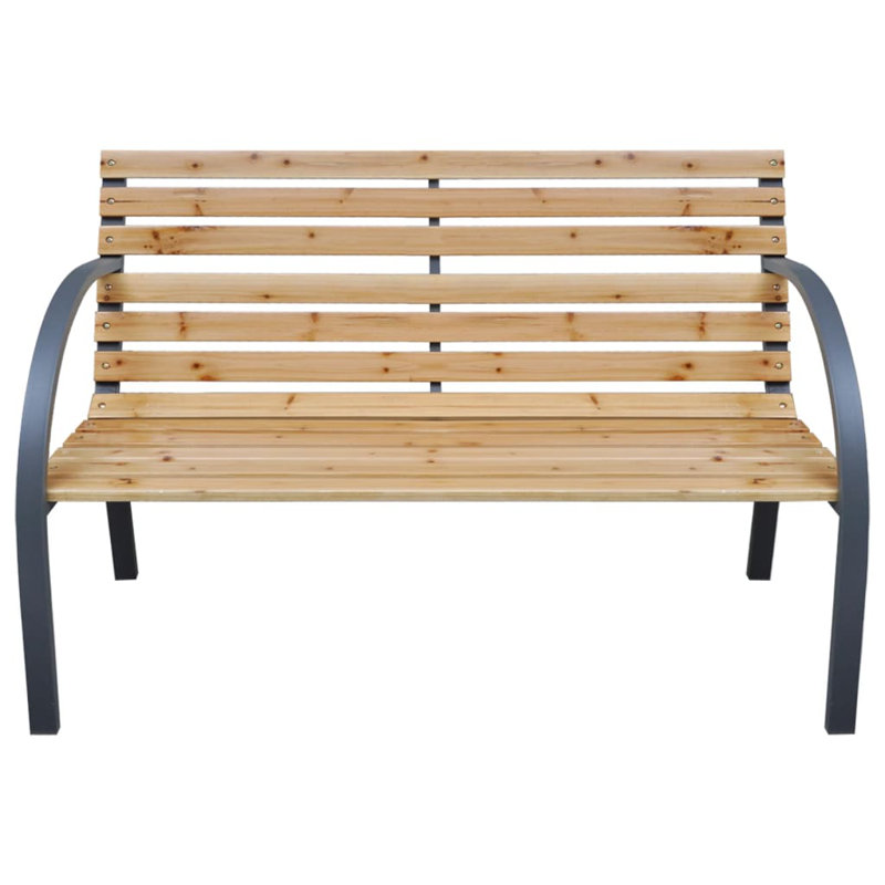 Angrand Outdoor Bench, Natural/Black