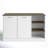 Ginger Kitchen Island, Three Open Shelves, Two Cabinets Doors With Interior Storage Option, Floorstanding Island, Kitchen Organizer And Decor-524596558