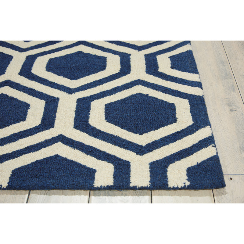 Adalyn Geometric Wool Hand Woven Area Rug, Rectangle 229 x 290cm