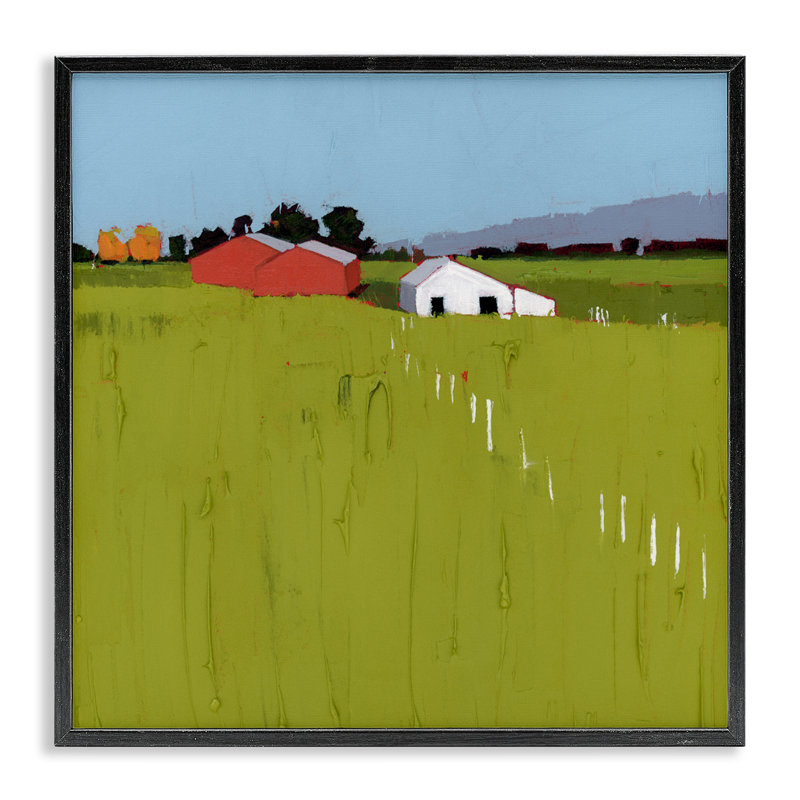 Estampe numérique pastorale encadrée, design par Ruth LaGue, Giclée encadrée noir minuit, H 12 po x l 12 po