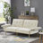 Italian Velvet Futon Sofa Bed, Convertible Sleeper Loveseat Couch with Folded Armrests and Storage Bags for Living Room and Small Space, 280g velvet-1549981663