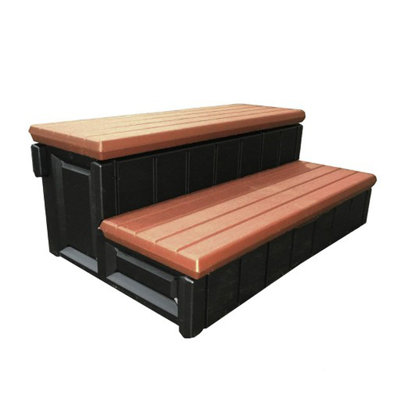 Marche pour spa avec rangement pour spa