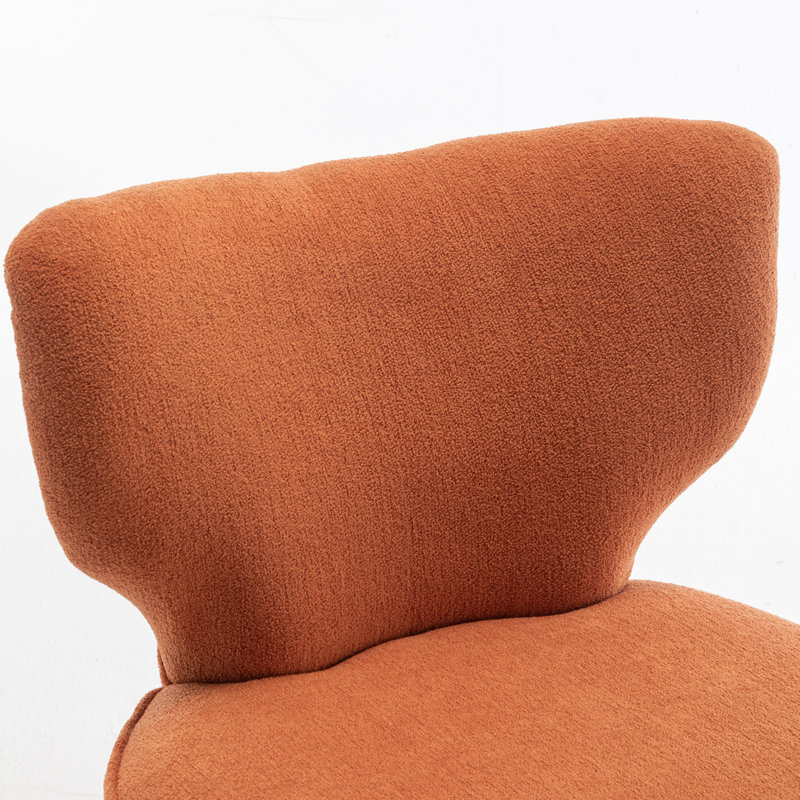 Chaise d'appoint Jonavon, Orange, Brun foncé