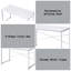 Bureau d'écriture Tennos, finition blanche et chrome