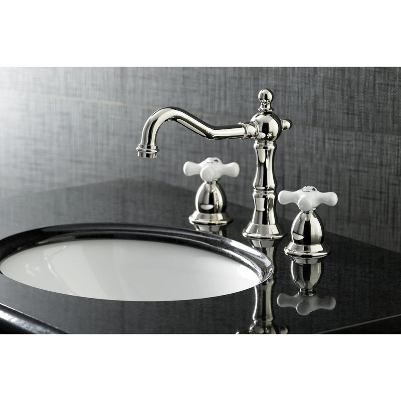 Robinet de salle de bain espacé Kingston, Nickel poli