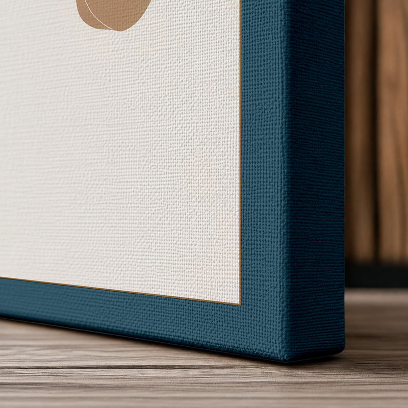 Zebra Head Study Minimalist - Wrapped Canvas, 36x24 - 91.4 x 61.0 cm, Teal Border