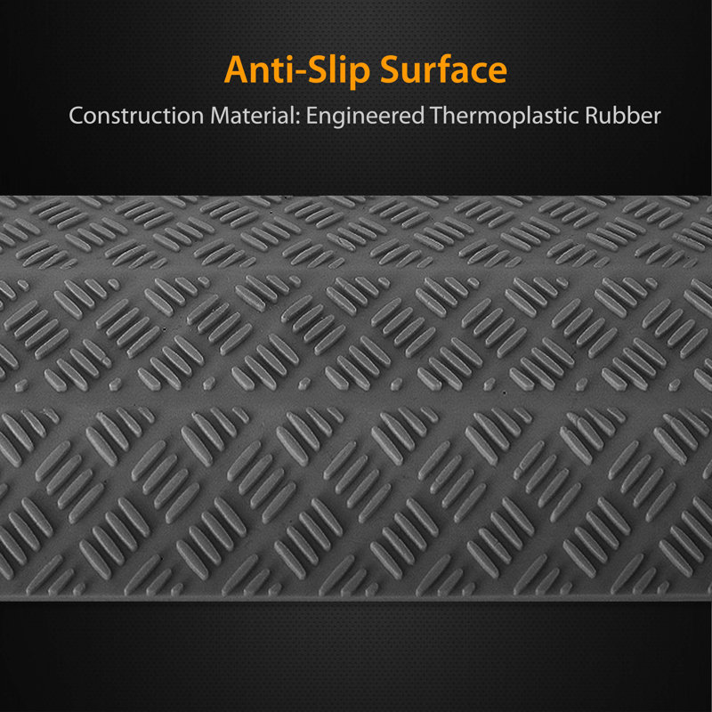 Heavy-Duty Black Thermoplastic Rubber Cable Protector Ramp