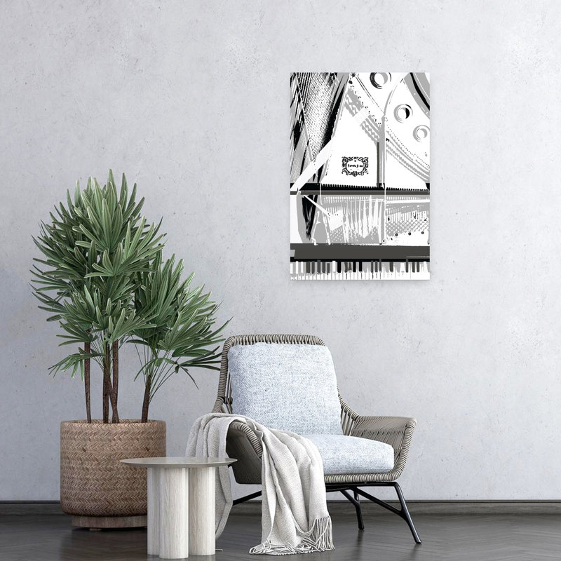 Joueur abstrait cheval, art contemporain, H 24 po x l 16 po