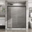 Porte de douche 60 po x 72 po - Verre trempé transparent, noir mat, porte efficace 60 po x 72 po