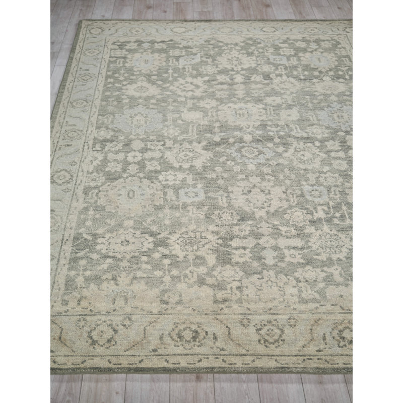Verano Hand-knotted New Zealand Wool, Graphite/Fog Area Rug, Rectangle 2' x 3'