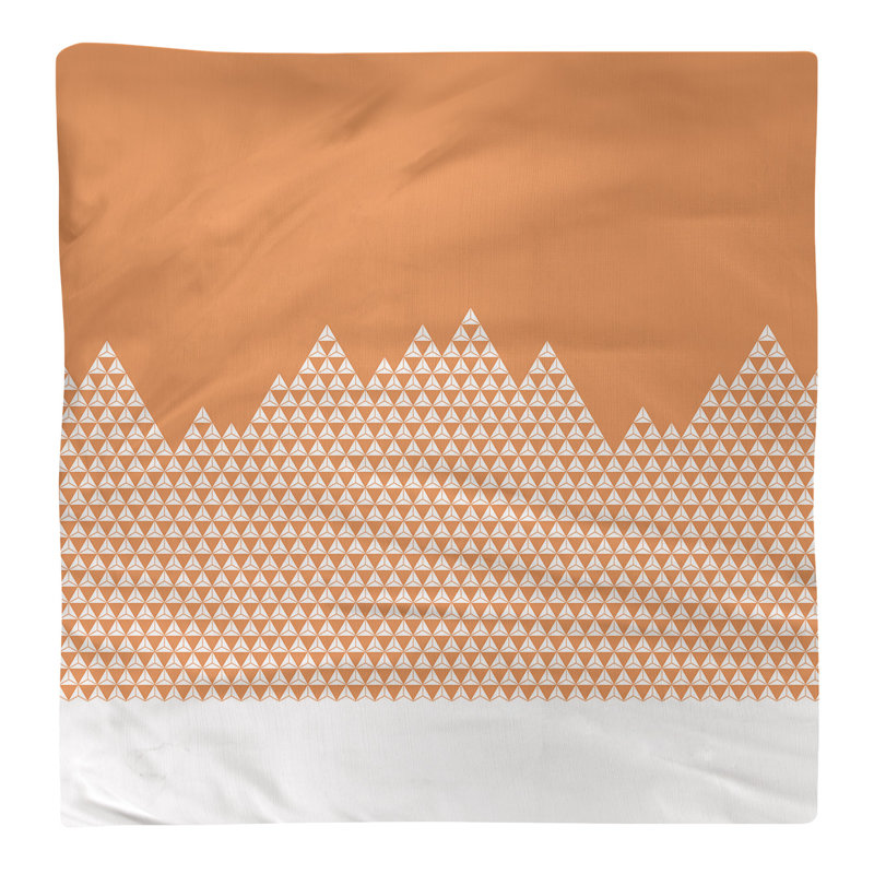 Serviette de coton à motif mountain, H 0,1 po x l 22 po x P 22 po, Orange, Sergé de coton