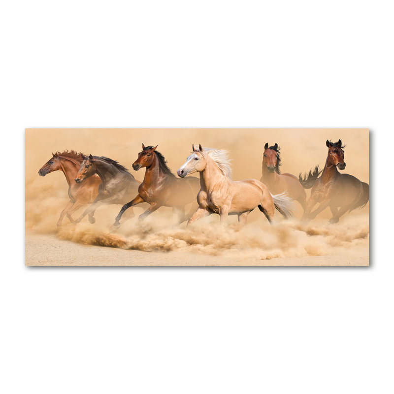 Desert Horses - Wrapped Canvas Print