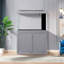 Réservoir d'aquarium gris sur pied-106898844